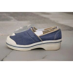 Dansko Vegan Light Blue Canvas Slip Resistant Clogs Women's Shoes Size 37 EUR